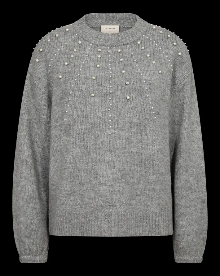 FREEQUENT FQPEARL - PULLOVER - GRÅ
