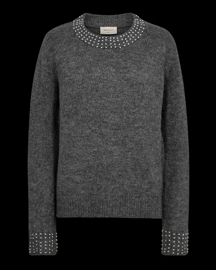 FREEQUENT FQPEARL - PULLOVER - GRÅ
