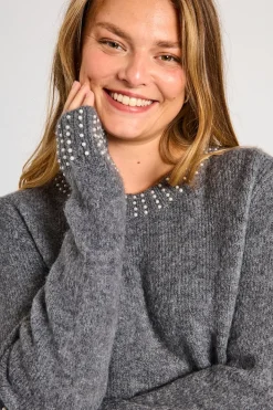 FREEQUENT FQPEARL - PULLOVER - GRÅ