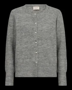 FREEQUENT FQPEARL-CARDIGAN - GRÅ