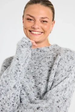 FREEQUENT FQPEREA - PULLOVER - SORT OG HVID