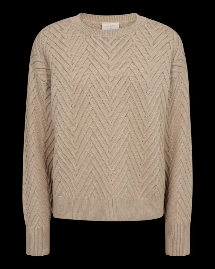 FREEQUENT FQSATURN - PULLOVER - BEIGE