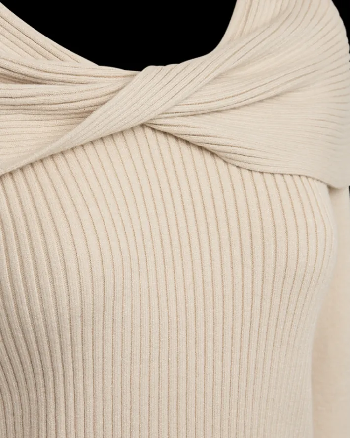 FREEQUENT FQSCULLY - PULLOVER - BEIGE