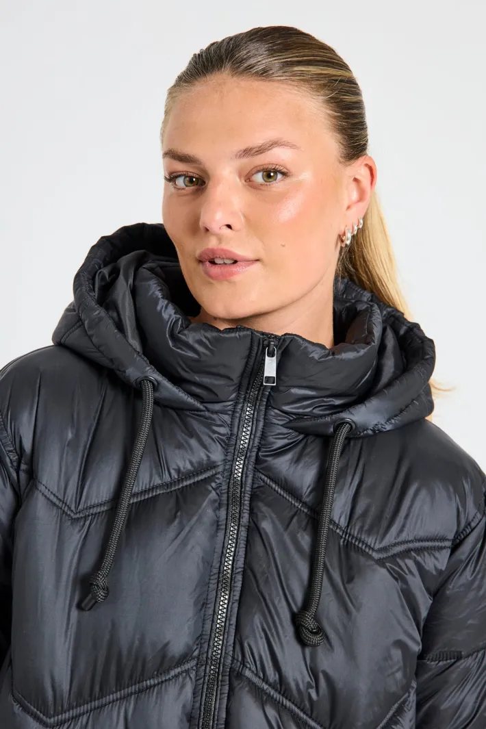 FREEQUENT FQSHORTY - VATTERET JAKKE - SORT