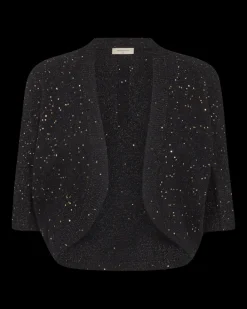 FREEQUENT FQSIGGY - CARDIGAN - BRUN OG SORT