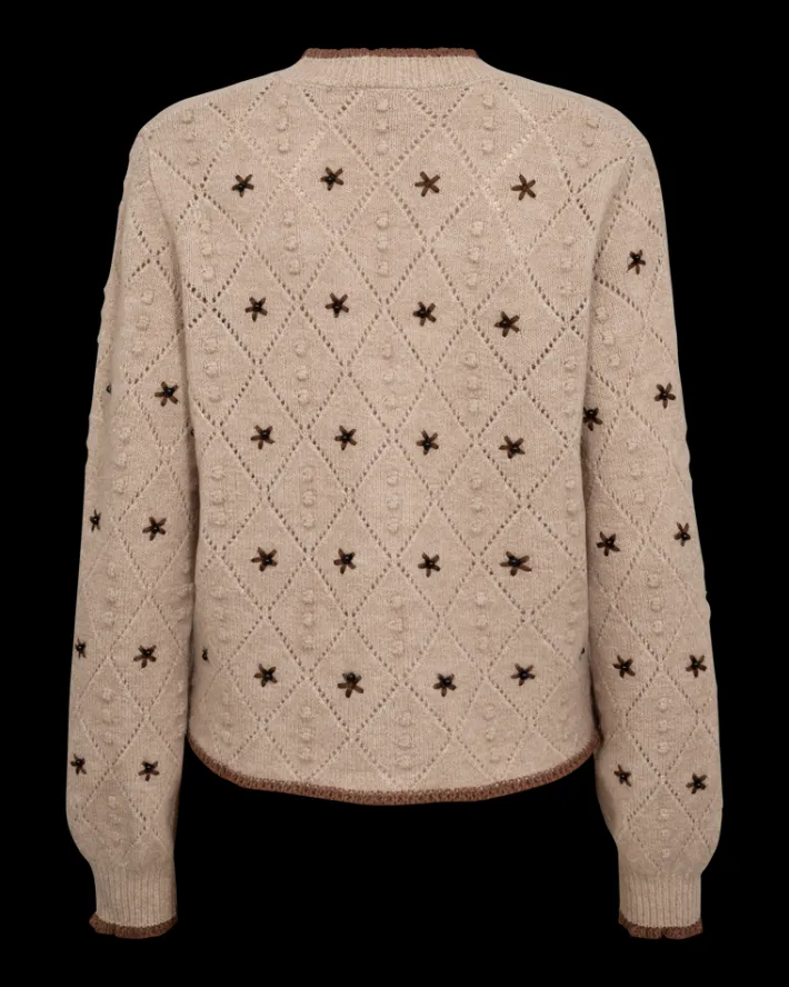 FREEQUENT FQSTOKKE - CARDIGAN - BRUN OG BEIGE