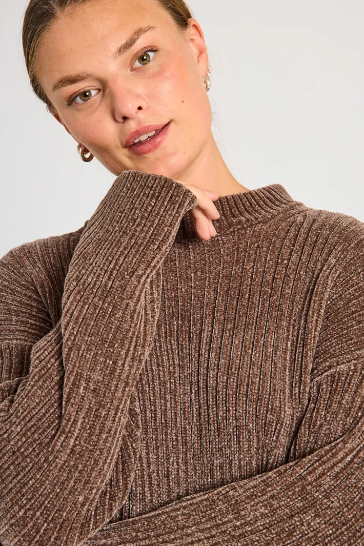 FREEQUENT FQTHRILL - PULLOVER - BRUN
